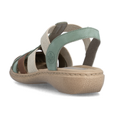 Rieker Regina 52 Backstrap Sandal (Women) - Beige/Cayenne/Mint Sandal - Backstrap - The Heel Shoe Fitters