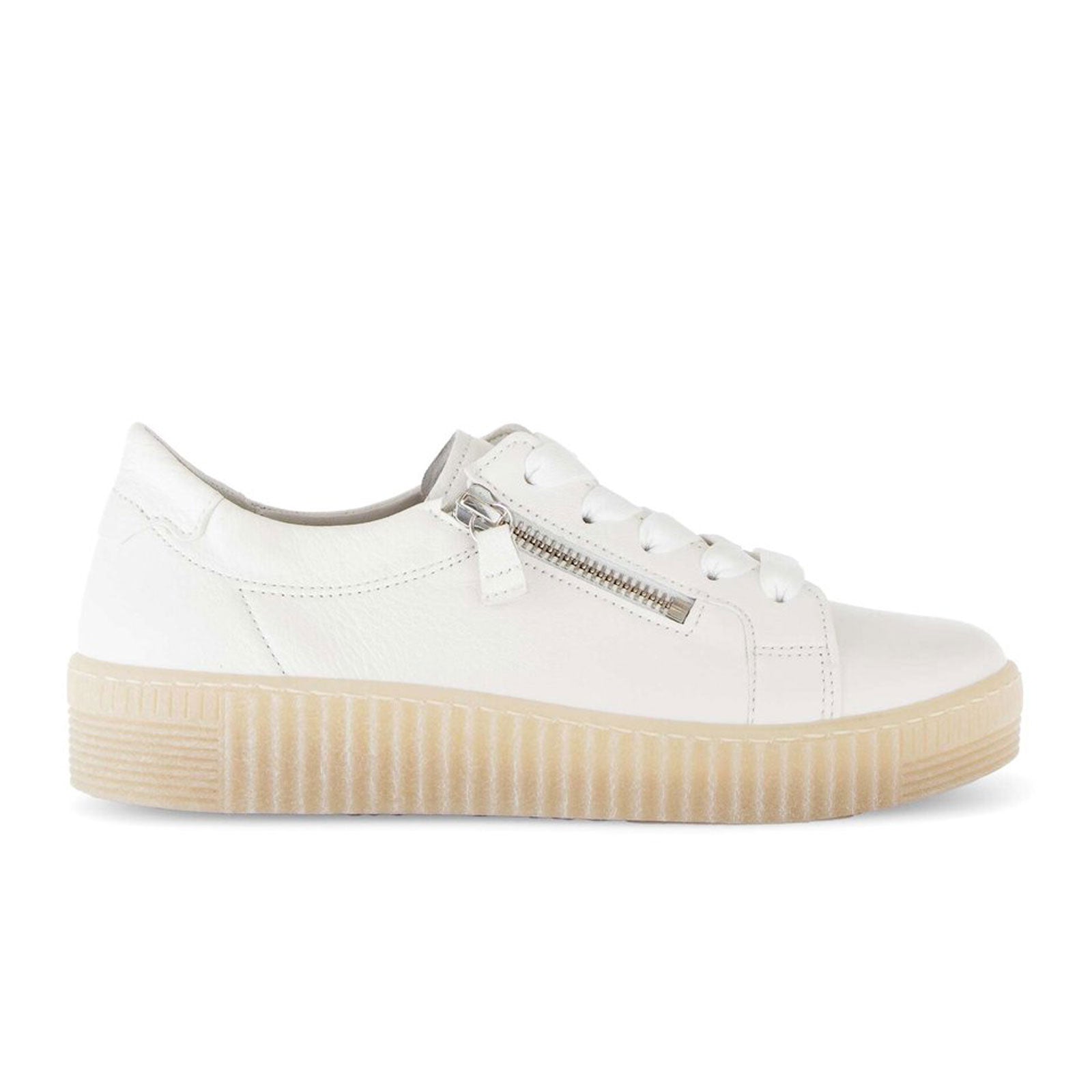 アイボリー2 Gabor 334 Double Zip Sneaker (Women) - Nappa Nava/Latte – The Heel