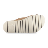 Gabor 741 Stitch Slide Sandal (Women) - Samtchevreau/Walnut Sandal - Slide - The Heel Shoe Fitters