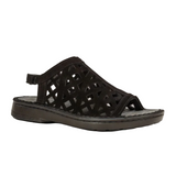 Naot Amadora Sling Sandal (Women) - Black Velvet Nubuck