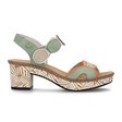 Rieker Fanni 76 Wedge Sandal (Women) - Pumpkin/Peppermint/Ginger Sandal - Heel/Wedge - The Heel Shoe Fitters