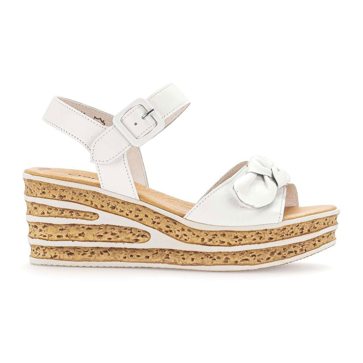 Gabor 653 Platform Wedge Sandal (Women) - White Lamn/Nappa – The Heel ...