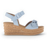Gabor 653 Platform Wedge Sandal (Women) - Caspian Nappa/Sky Sandal - Heel/Wedge - The Heel Shoe Fitters