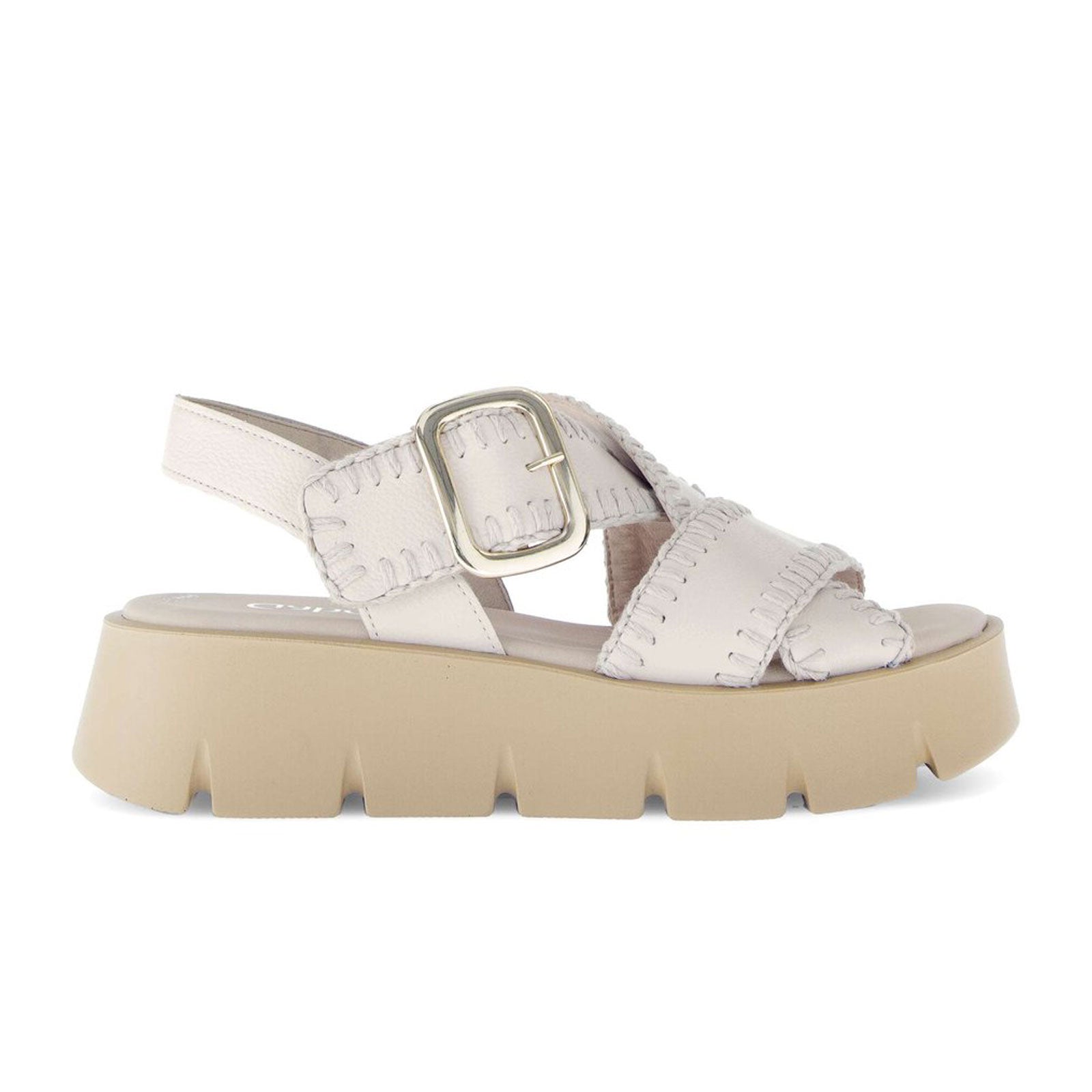 Gabor 751 Stitch Platform Backstrap Sandal (Women) - Cervo/Creme