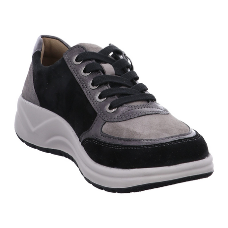 Fidelio Ava Sneaker (Women) - Grey/Black Athletic - Casual - Lace Up - The Heel Shoe Fitters