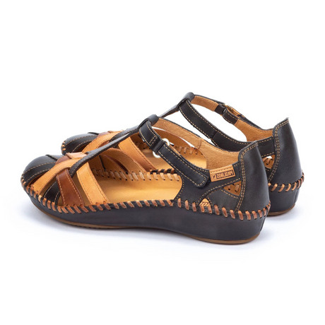 Pikolinos P. Vallarta 655-0732C5 Backstrap Sandal (Women) - Navy Blue Leather Sandal - Backstrap - The Heel Shoe Fitters