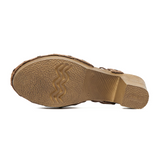 Rieker Gela 75 Heel (Women) - Wood/Amaretto Dress-Casual - Heels - The Heel Shoe Fitters