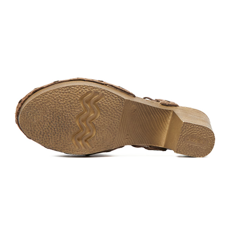 Rieker Gela 75 Heel (Women) - Wood/Amaretto Dress-Casual - Heels - The Heel Shoe Fitters