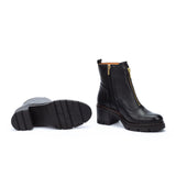 Pikolinos Soria W0B-8626 Heeled Ankle Boot (Women) - Black Boots - Casual - Mid - The Heel Shoe Fitters