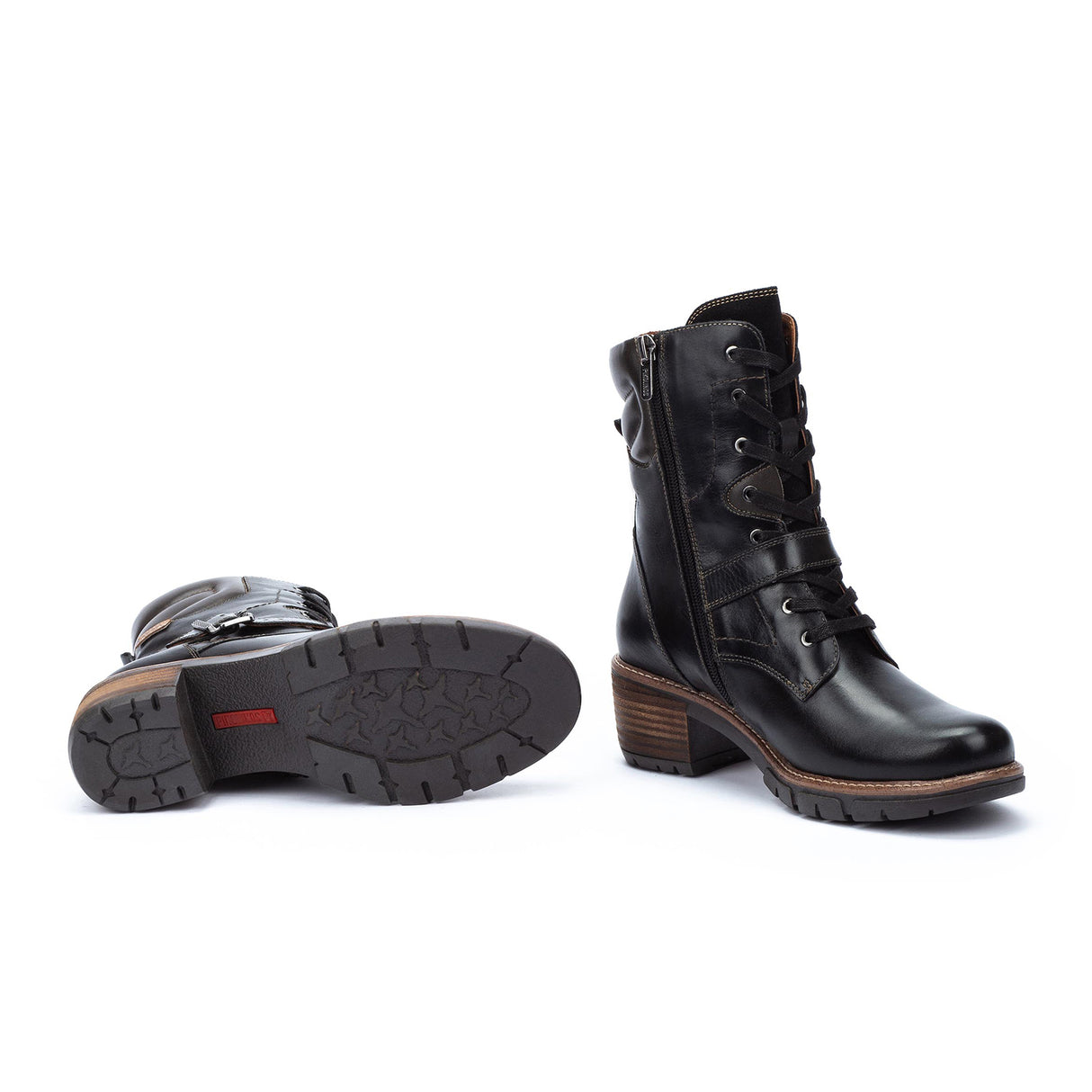 Pikolinos San Sebastian W1T-8675C1 Heeled Mid Boot (Women) - Black Boots - Casual - Mid - The Heel Shoe Fitters