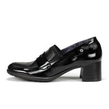 Dorking Ikia D9205 Heeled Loafer (Women) - Naplak/Sugar Negro Dress-Casual - Heels - The Heel Shoe Fitters