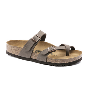 Birkenstock Mayari Narrow Sandal (Women) - Mocha Birkibuc Sandal - Thong - The Heel Shoe Fitters