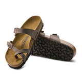 Birkenstock Mayari Birkibuc Narrow Thong Sandal (Women) - Mocha Sandals - Thong - The Heel Shoe Fitters