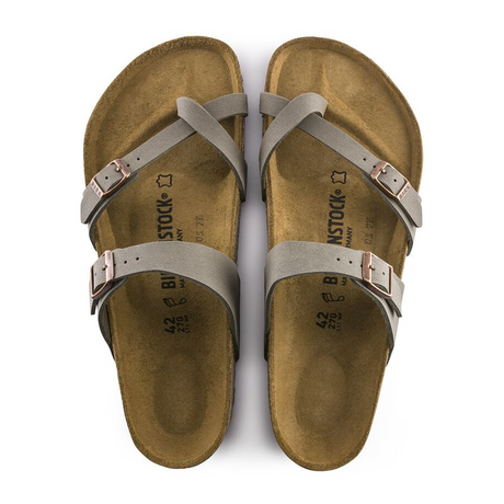 Birkenstock Mayari Sandal (Women) - Stone Birkibuc Sandals - Thong - The Heel Shoe Fitters