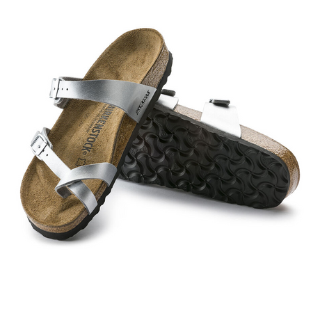 Birkenstock Mayari Sandal (Women) - Silver Birko-Flor Sandals - Thong - The Heel Shoe Fitters