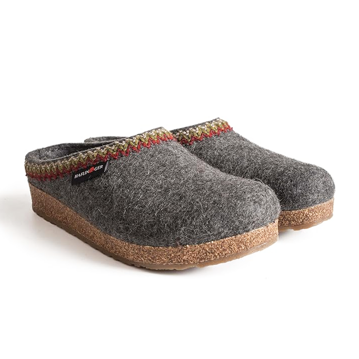 Haflinger Zig Zag Clog (Unisex) - Grey Dress-Casual - Clogs & Mules - The Heel Shoe Fitters