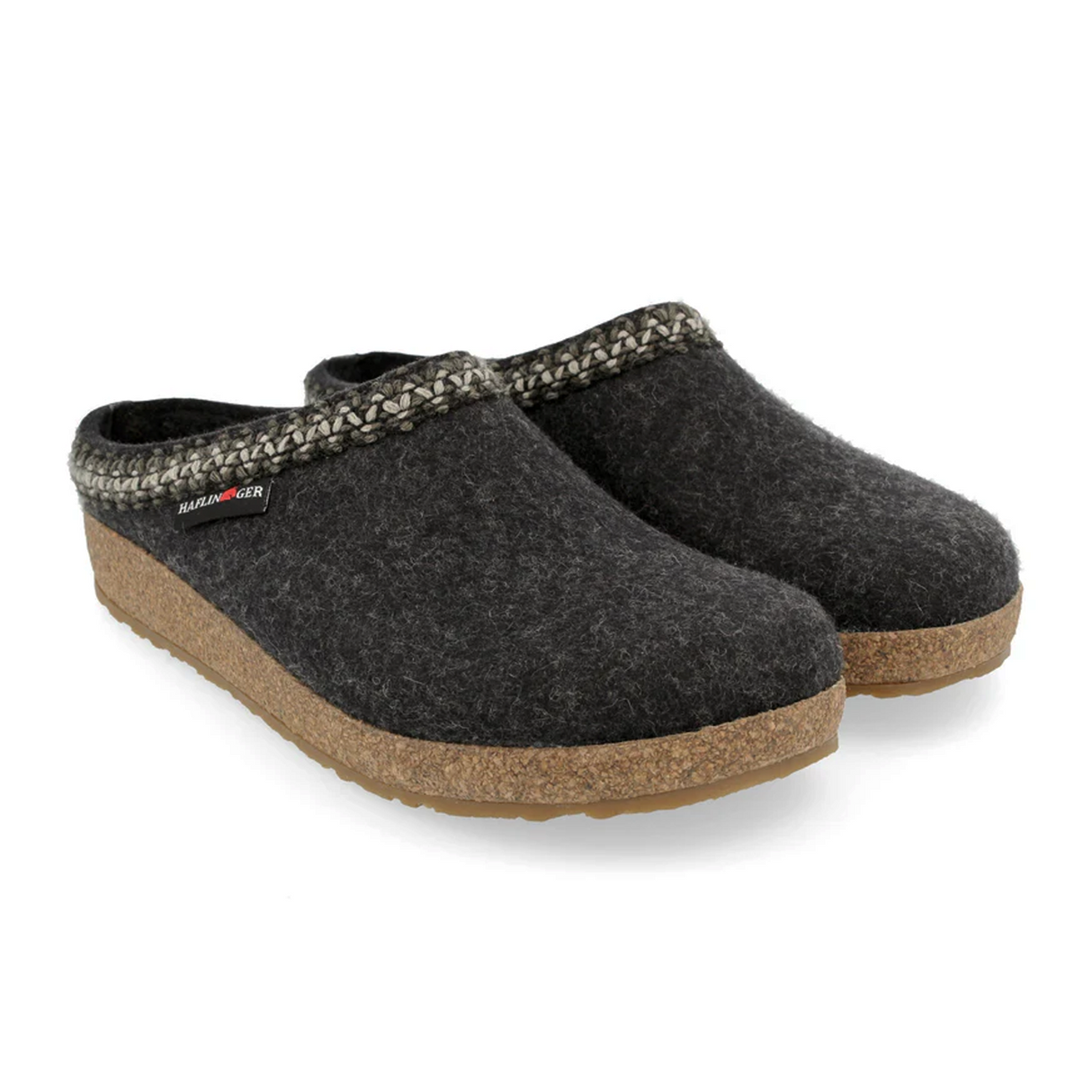 Haflinger Zig Zag Clog (Unisex) - Charcoal Dress-Casual - Clogs & Mules - The Heel Shoe Fitters