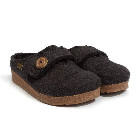 Haflinger Hanna Clog (Women) - Charcoal Dress-Casual - Clogs & Mules - The Heel Shoe Fitters