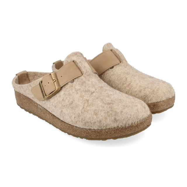 Haflinger Buckle Clog (Women) - Natural Dress-Casual - Clogs & Mules - The Heel Shoe Fitters