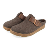 Haflinger Buckle Clog (Unisex) - Smokey Brown Dress-Casual - Clogs & Mules - The Heel Shoe Fitters