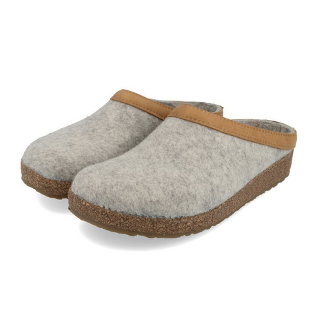 Haflinger GZL Clog (Women) - Silver Grey Dress-Casual - Clogs & Mules - The Heel Shoe Fitters