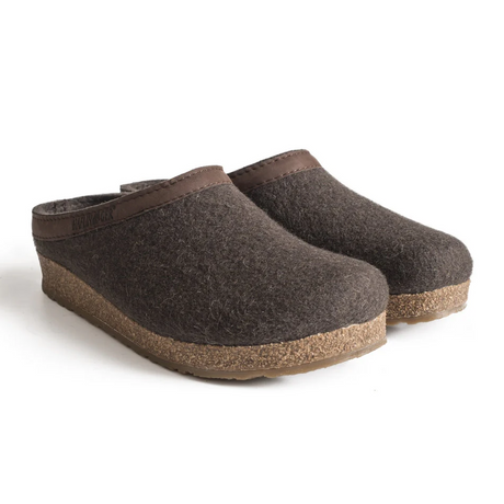 Haflinger GZL Clog (Unisex) - Smokey Brown Dress-Casual - Clogs & Mules - The Heel Shoe Fitters