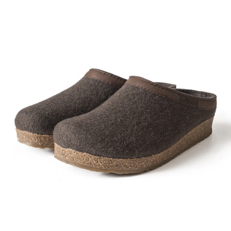 Haflinger GZL Clog (Unisex) - Smokey Brown Dress-Casual - Clogs & Mules - The Heel Shoe Fitters