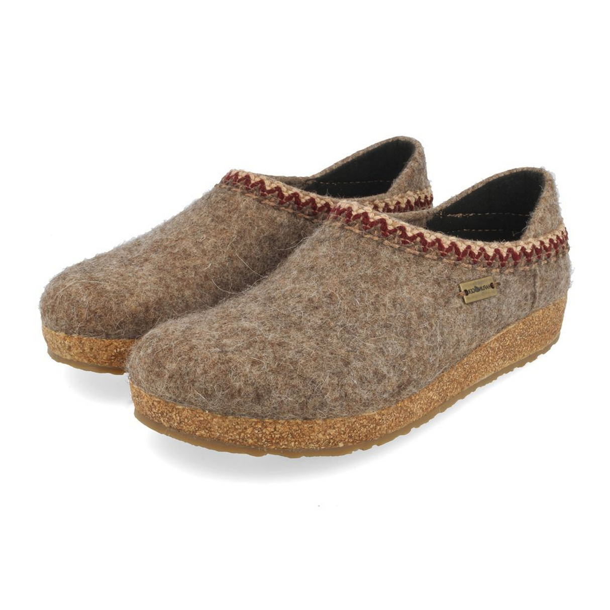 Haflinger GZH Zig Zag Clog (Unisex) - Beige Dress-Casual - Clogs & Mules - The Heel Shoe Fitters