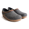 Haflinger GZH Zig Zag Clog (Unisex) - Anthracite Dress-Casual - Clogs & Mules - The Heel Shoe Fitters