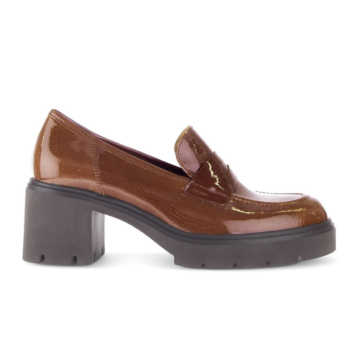 Gabor 55310-94 Heeled Loafer (Women) - Patent Sattel Dress Casual - Heels - The Heel Shoe Fitters