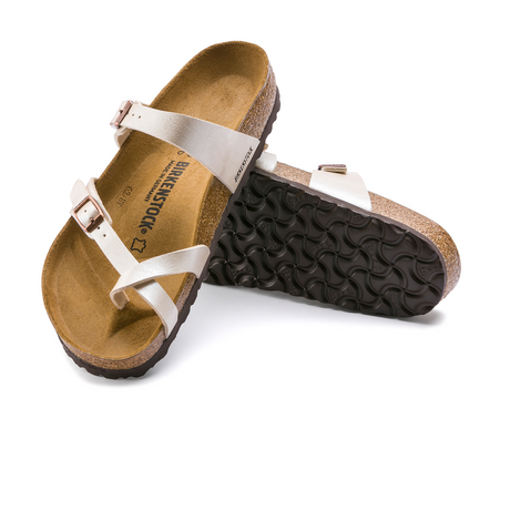 Birkenstock Mayari Sandal (Women) - Graceful Pearl White Birko-Flor Sandals - Thong - The Heel Shoe Fitters