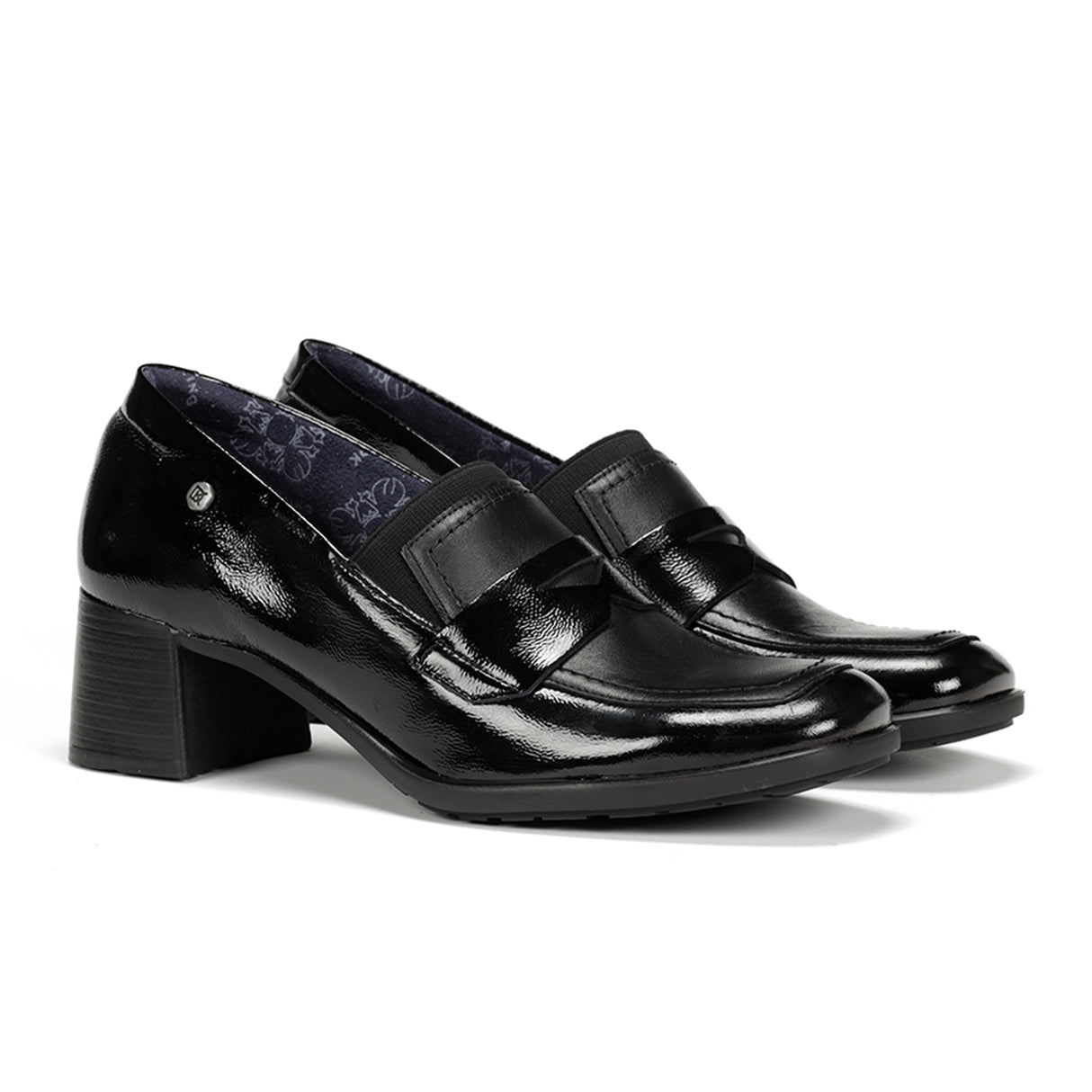 Dorking Ikia D9205 Heeled Loafer (Women) - Naplak/Sugar Negro Dress-Casual - Heels - The Heel Shoe Fitters