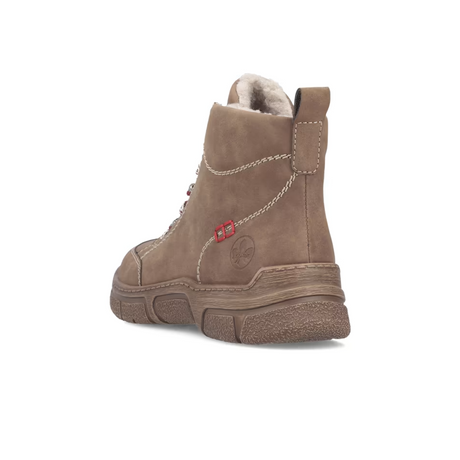 Rieker Debi 72320-24 Boot (Women) - Wood/Morelia Boots - Casual - Low - The Heel Shoe Fitters