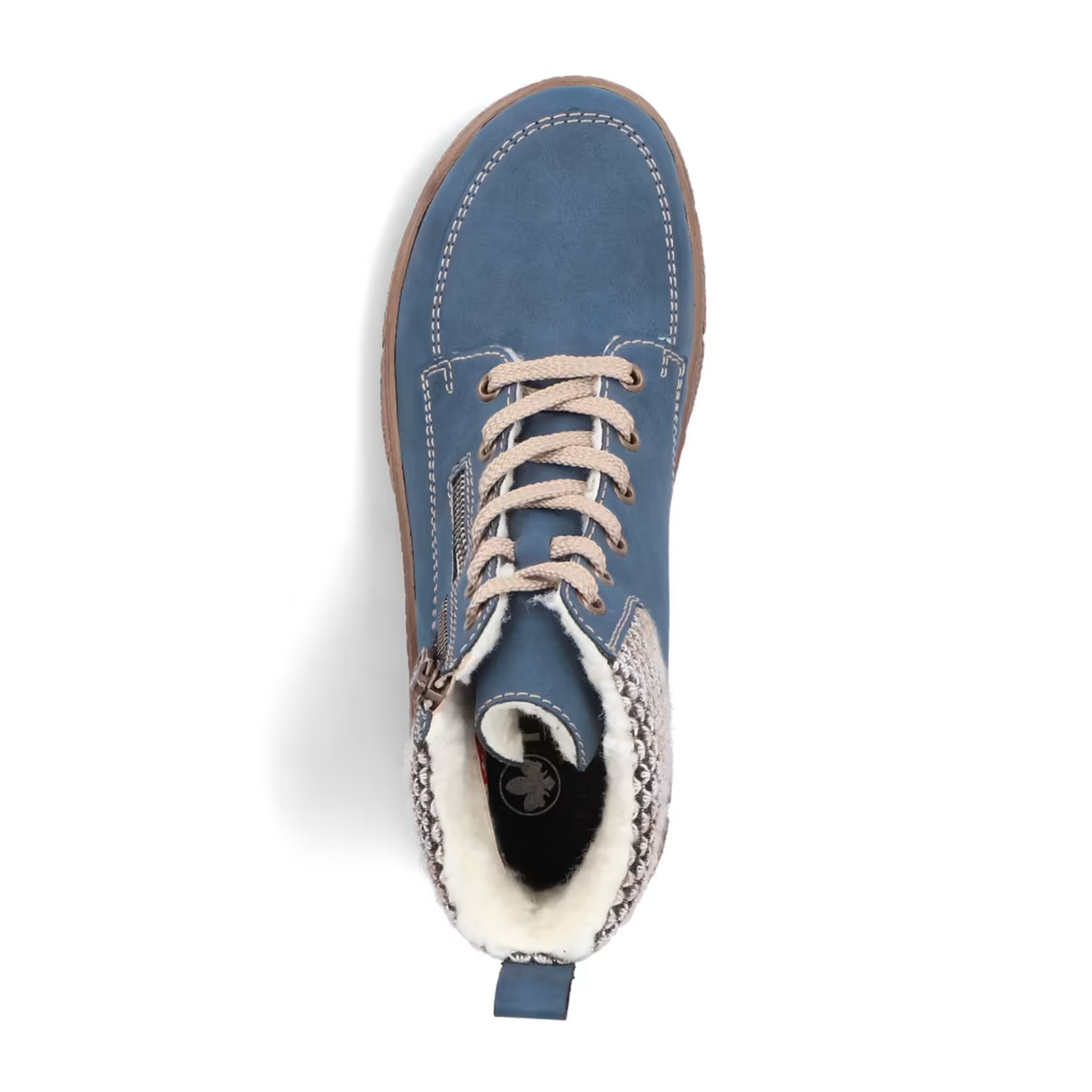 Rieker 72320 Debi Boot (Women) - Jeans/Schwarz-Kiesel Boots - Casual - Low - The Heel Shoe Fitters