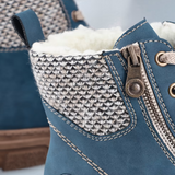 Rieker 72320 Debi Boot (Women) - Jeans/Schwarz-Kiesel Boots - Casual - Low - The Heel Shoe Fitters