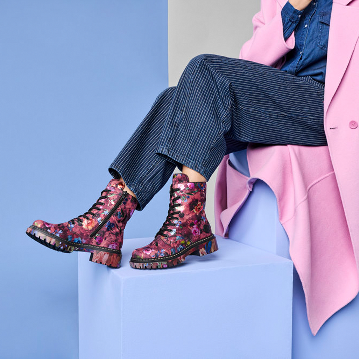 Rieker Pearl 72627 Lace Up Boot (Women) - Multi