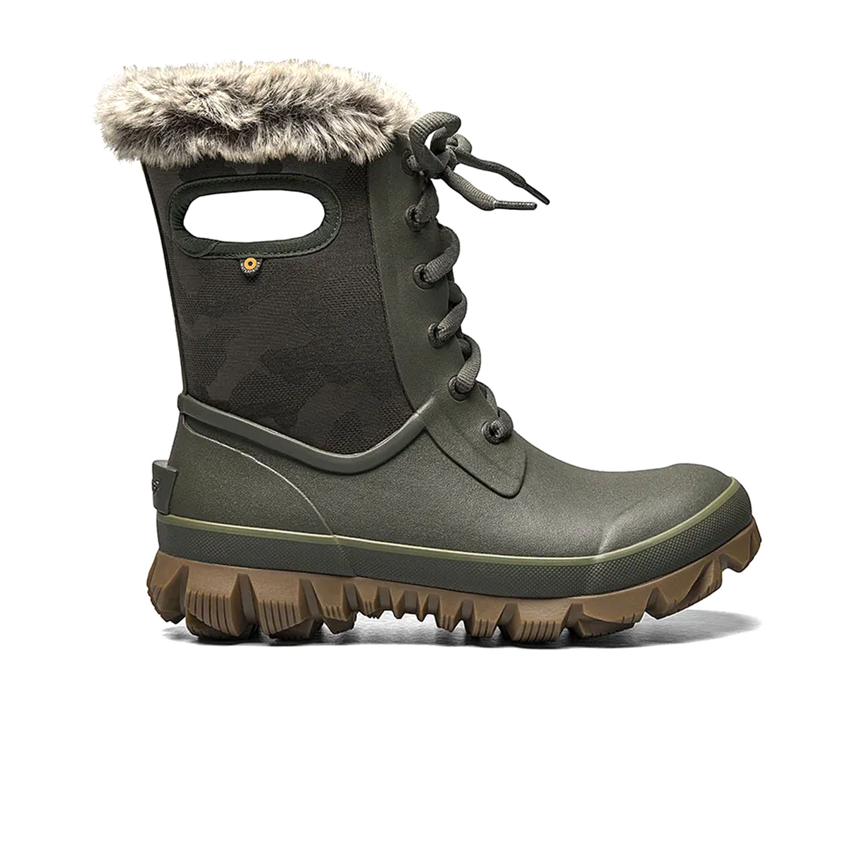 Bogs Arcata Tonal Camo Waterproof Snow Boot (Women) - Dark Green Boots - Winter - Mid - The Heel Shoe Fitters