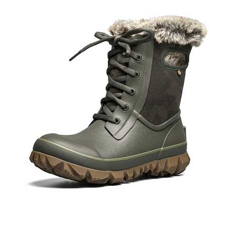 Bogs Arcata Tonal Camo Waterproof Snow Boot (Women) - Dark Green Boots - Winter - Mid - The Heel Shoe Fitters