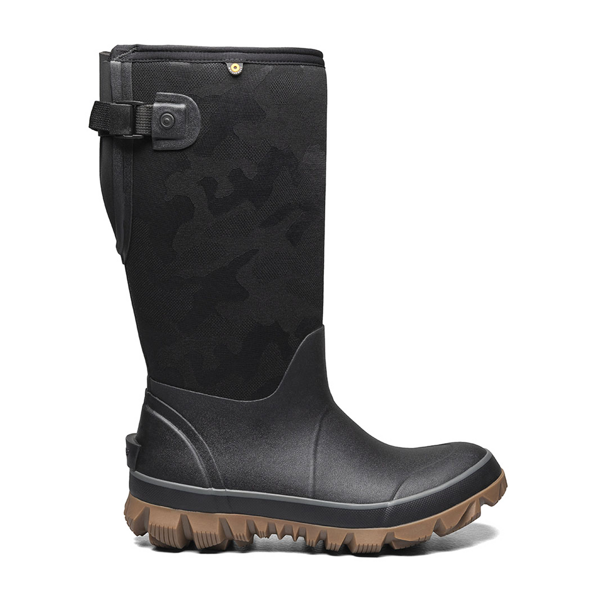 Bogs Whiteout Adjustable Calf Tonal Camo Waterproof Winter Boot (Women) - Black Boots - Winter - High - The Heel Shoe Fitters