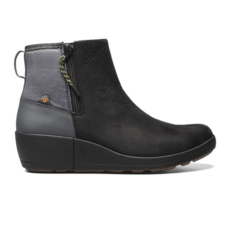 Bogs Vista Rugged Zip Ankle Boot (Women) - Black Multi Boots - Fashion - Wedge - The Heel Shoe Fitters