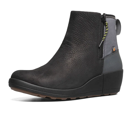 Bogs Vista Rugged Zip Ankle Boot (Women) - Black Multi Boots - Fashion - Wedge - The Heel Shoe Fitters