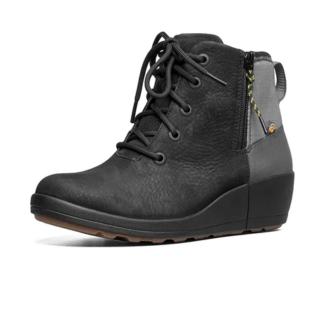 Bogs Vista Rugged Lace Waterproof Ankle Boot (Women) - Black Multi Boots - Fashion - Wedge - The Heel Shoe Fitters