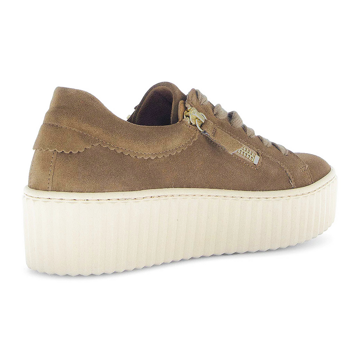 Gabor 200 Double Zip Platform Sneaker (Women) - Dreamvelour/Lion Athletic - Casual - Lace Up - The Heel Shoe Fitters