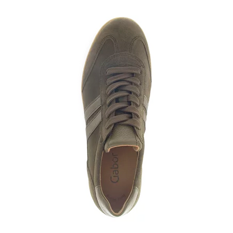 Gabor 300 Court Sneaker (Women) - Olive Loden Suede Athletic - Casual - Lace Up - The Heel Shoe Fitters