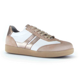 Gabor 300 Court Sneaker (Women) - Samtchevr/Nappa/Latte Athletic - Casual - Lace Up - The Heel Shoe Fitters