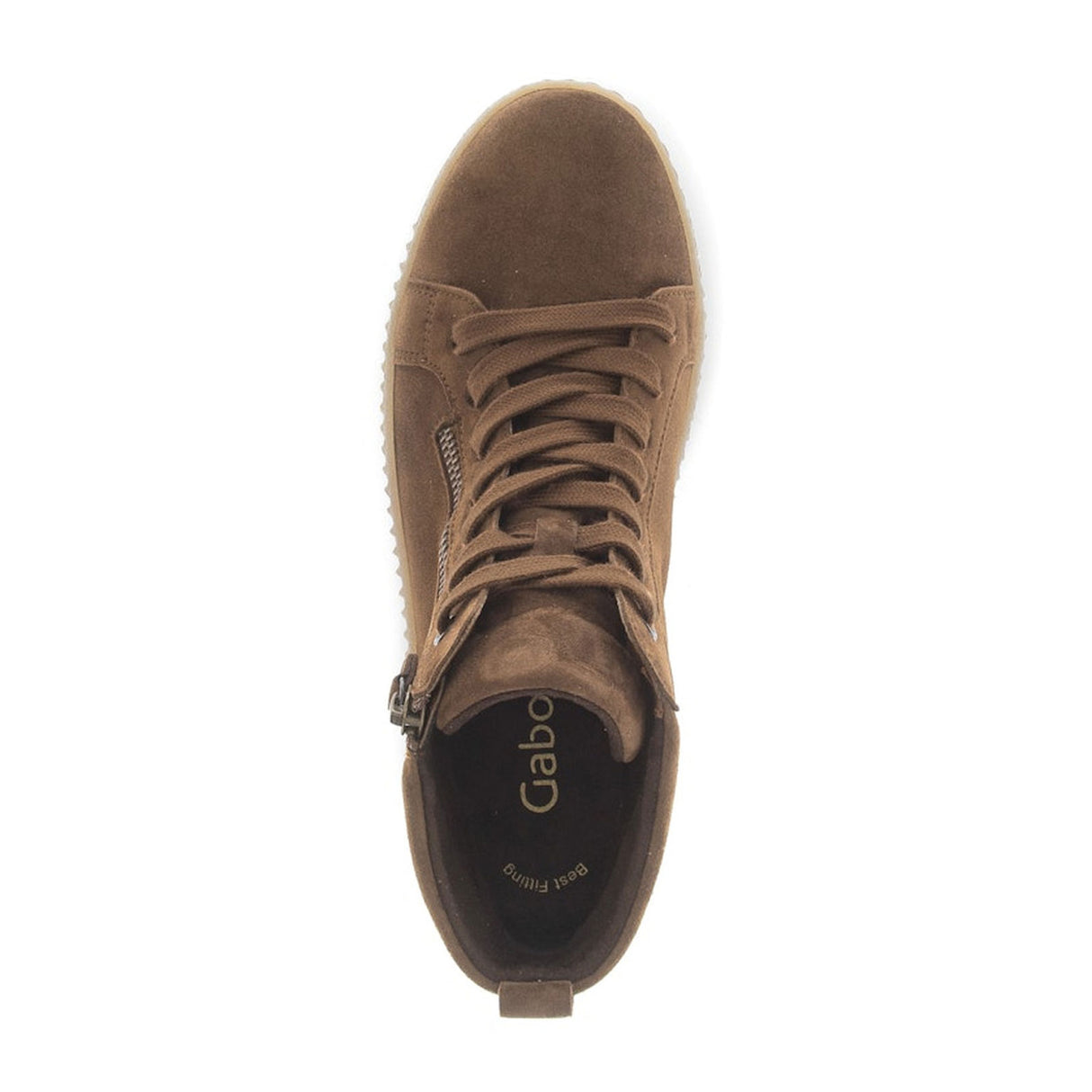 Gabor 730 High Top Sneaker (Women) - Brown Athletic - Casual - Lace Up - The Heel Shoe Fitters