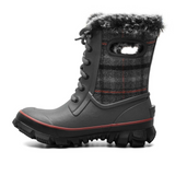 Bogs Arcata Cozy Plaid Winter Boot (Women) - Black Grey Multi Boots - Winter - Mid - The Heel Shoe Fitters