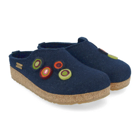 Haflinger Chloe Clog (Women) - Captain's Blue Dress-Casual - Clogs & Mules - The Heel Shoe Fitters