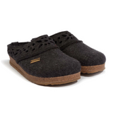 Haflinger Lacey Clog (Women) - Charcoal Dress-Casual - Clogs & Mules - The Heel Shoe Fitters