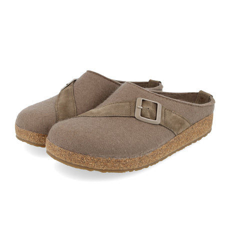 Haflinger Lia Clog (Women) - Truffle Dress-Casual - Clogs & Mules - The Heel Shoe Fitters